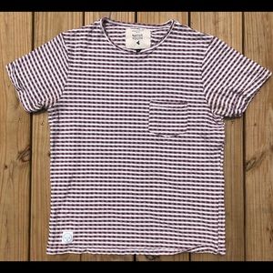 Native Youth Cotton Red White Pocket Shirt Large